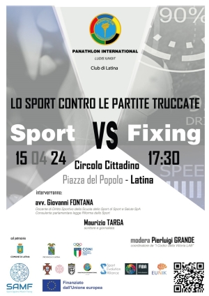 Panathlon International Club Latina - Progetto Erasmus+ Sport Against Match-Fixing (SAMF)