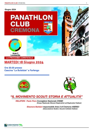 Panathlon International Club Cremona- Notiziario Maggio 2024