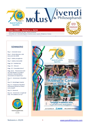 Panathlon International Club Como - Motus Vivendi &amp; Philosophandi 03-24