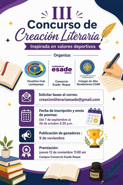 Panathlon Club Lambayeque - III Concurso de Creacion Literaria