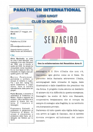 Sondrio - Videoconferenza sul tema "Senza giro"