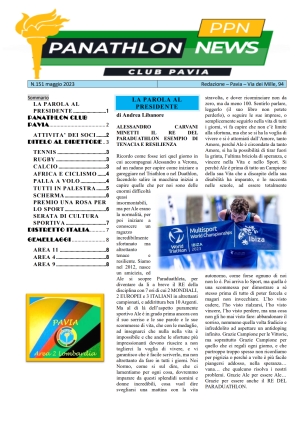 Panathlon International Club Pavia - Notiziario Maggio 2023