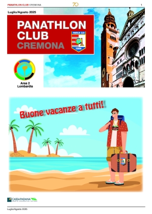 Panathlon International Club Cremona- Notiziario Luglio-Agosto  2025