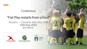 Conference &quot;Fair Play restarts from school - Rondine 15 May 2022