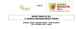 CSIT - Sport Impacts All - 2° World Amateur Sport Forum
