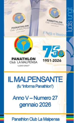 Panathlon International Club La Malpensa - Il Malpensante gennaio 2026