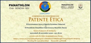 Genova - Conferimento Patenti Etiche a undici società sportive genovesi