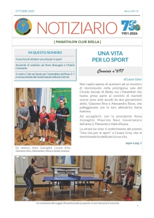 Panathlon International Club Biella - Notiziario_2025-10