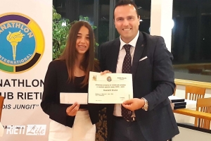 Il Panathlon Club Rieti premia la campionessa di wakeboard Giulia Castelli