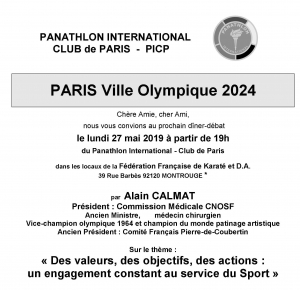 Paris - « Des valeurs, des objectifs, des actions : un engagement constant au service du Sport »