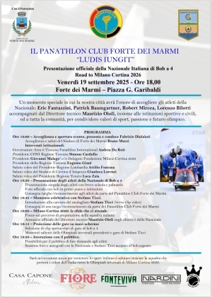 Panathlon Club Forte dei Marmi - Presentazione ufficiale della Nazionale di Bob a 4