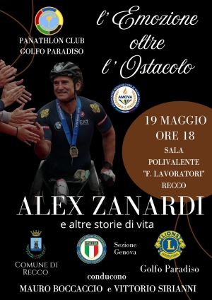 Panathlon Club Recco - Golfo Paradiso  - "L'emozione oltre l'ostacolo: Alex Zanardi"