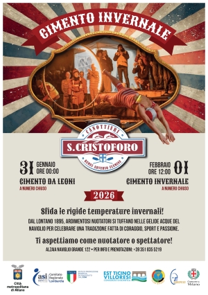 Panathlon Club Milano - Cimento Invernale torna sul Naviglio Grande: appuntamento il 31 gennaio e 1 febbraio 2026