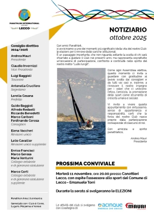 Panathlon Club Lecco - Notiziario Ottobre 2025