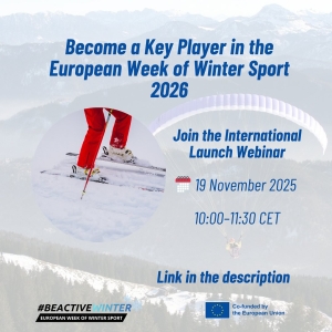 SAVE THE DATE - Participez à la Semaine européenne des sports d'hiver 2026 !