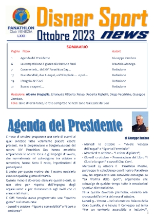 Panathlon International Club Venezia - Notiziario Ottobre 2023