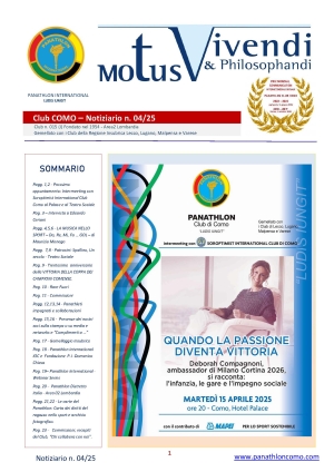 Panathlon International Club Como - Motus Vivendi & Philosphandi Panathlon Como 04/25