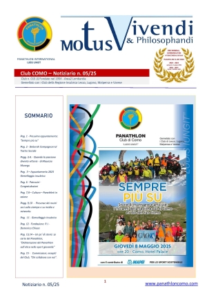 Panathlon International Club Como - Motus Vivendi & Philosphandi Panathlon Como 05/25