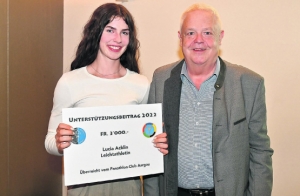 Panathlon International Club Aargau unterstützt Lucia Acklin