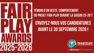 Panathlon Wallonie-Bruxelles - Fair Play Panathlon Awards 2025-2026