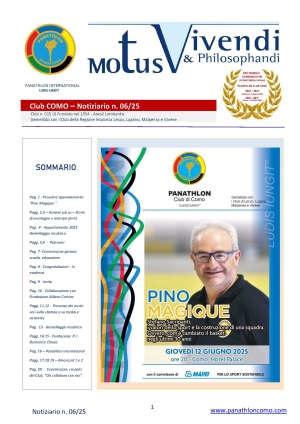Panathlon International Club Como - Motus Vivendi & Philosphandi Panathlon Como 06/25
